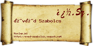 Ávéd Szabolcs névjegykártya